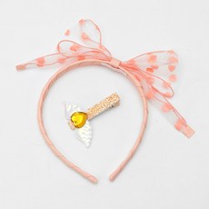 Bimbo Bimba 天使愛心髮夾+髮箍組