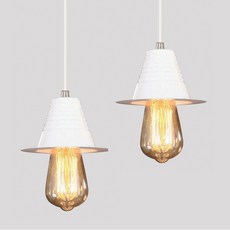 曉星小屋 巴諾單燈吊燈 2入組, 白色