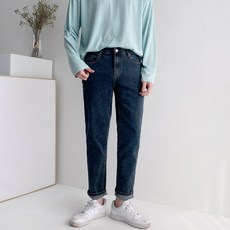 MEOSIDDA 男款鬆緊帶彈力水洗牛仔褲