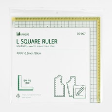 유니크 인치 혼용 프리미엄 컬러 그레이딩 직각자 30cm CG-007, 1개, 옐로우