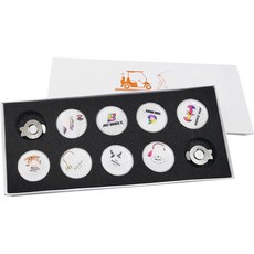 BRENCE 高爾夫球標禮品8件組, 1組, 白色
