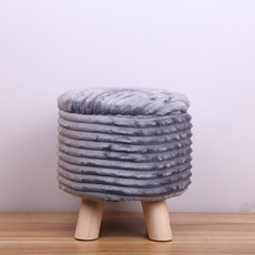 애비뉴굿즈 수납스툴 쿠션의자 280 x 280 x 300 mm, 회색, 1개