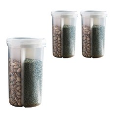 4種穀物密封收納罐 3入, 混色