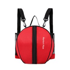 마켓플랜 원형 농구공 가방, 레드, 1개