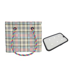 Beaurator 現代格紋浴袋米色, 1個, 米色