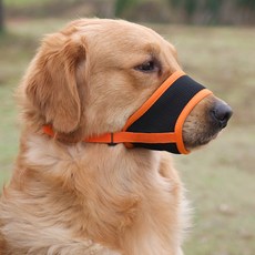 요런개 강아지 씌우는 통기성 입마개 L, 01 오렌지, 1개