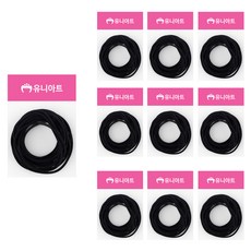 Uniart 彩色橡皮筋 1000 10入, 10個, 黑色