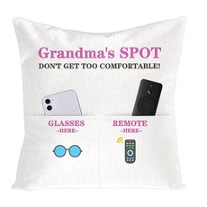 위드제이앤비 리모컨 핸드폰 보관 수납 주머니 소파 쿠션 커버 솜포함, kd003 그랜드마베이지