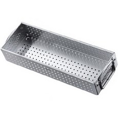 Pyeon Store CCKO 穿孔不鏽鋼餐具收納盒 中款, 1個, 銀色