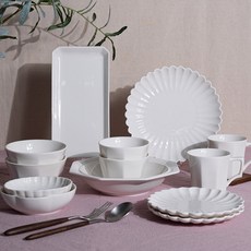 Syracuse CHINA Freeze 雙人韓式餐具組 13件組, 1套, 單一顏色, 飯碗 2p + 湯碗 2p + 小菜碟 12.9cm + 小菜碟 14cm + 圓盤 17.6cm 2p + 圓盤 23.2cm + 八角義大利麵碗 + 長方盤 + 馬克杯 280ml x 2p