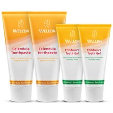 Weleda兒童牙膏50ml 2p+金盞花牙膏75ml 2p套組, 1組