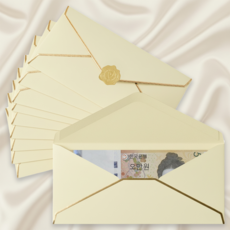 쿠말 예쁜 고급 용돈 현금봉투, 아이보리, 10개