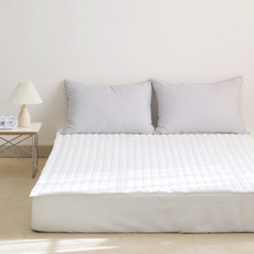 플로라침구 내추럴 40수 순면 밴딩 패드, 내추럴화이트