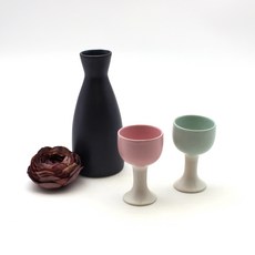 月鹽燒酒瓶 Tokuri 情侶瓶套組, 1套, 酒瓶+酒杯2p