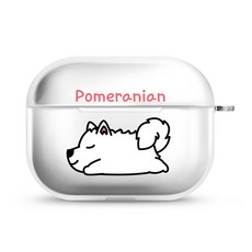 Imooi AirPods 3代 透明硬殼, 單一商品, 熟睡博美犬