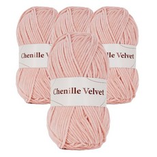 필립섬유 셔닐벨벳 뜨개실, 111 인디핑크, 4개