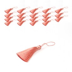 居家生活 基本款流蘇, 珊瑚粉色, 20個