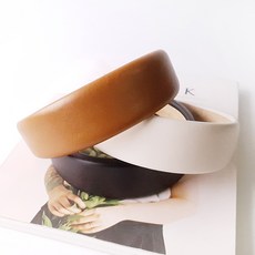 H-Mish Style 壓紋皮革寬版髮帶 3件組