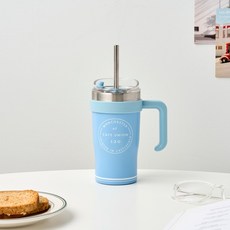 Modern House TO GO 手把 Cafe Union 保溫保冷杯, 1個, 藍色, 450ml