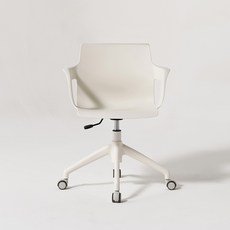 ERMON 緞面室內辦公椅, 純白色