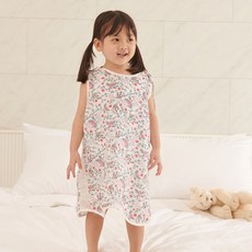 BEBE CHOUETTE 女童涼感透氣人造絲網眼睡眠背心