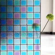 Saenghwalgakkum 隔熱無痕玻璃窗彩色窗貼, 馬賽克