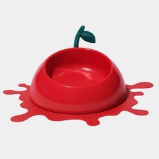 VETRESKA 未卡 寵物 Momong Juicy 碗 + 湯匙 + 餐墊組 櫻桃, 1套, 紅色 + 綠色