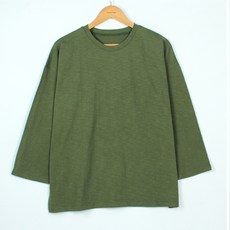 BBAEBBAE 女款圓領竹節棉寬鬆版長袖T恤