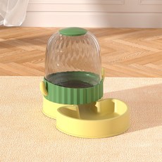 PASTEL PET 寵物仙人掌半自動餵食器, 1個, 綠色