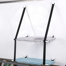 바디보 고양이 창문 겨울 해먹, 그레이 + 블루, 1개