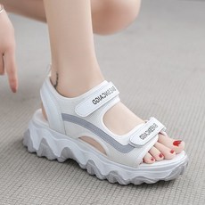 女款魔鬼氈運動涼鞋 WS307, 245, 灰色