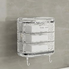 Souplace 多功能多層瀝水旋轉肥皂收納架 14 x 9 x 13.7 cm S261-0444T314, TYPE3, 1個