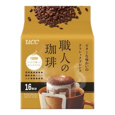 UCC 職人咖啡 滴濾式苦味經典綜合風味, 7g, 16入, 1袋