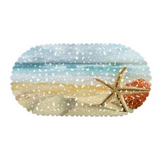 夏日海灘風防滑浴室腳踏墊, 04