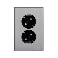 TILINS 2孔插座 深灰色, 1個