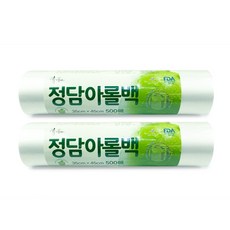 정담아 위생 롤백 35 x 45 cm 500p, 2개