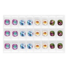 Gold Ruth寶石造型美甲飾品 24入組, 混合色, 1個