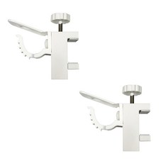 JLIFE Saw Edge 伸縮桿固定架 3.5 x 5 cm, 白色, 2個