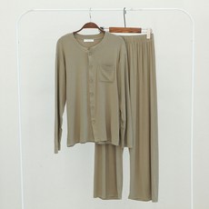 글램공감 여성용 로그 투피스 긴팔 상의 + 바지 잠옷 세트