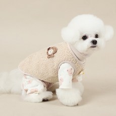 리토가토 반려동물 빵블리 조끼, 브라운, 1개
