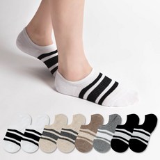 Si Ner socks 男用 前後加強 中心條紋 直角隱形襪 8雙組