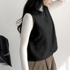 Lalaon 保暖柔軟鈕扣針織背心 25TSP3338