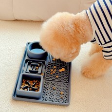 Petka 狗狗矽膠複合式餐盤, 1個, 灰色