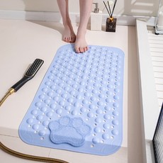 Daysoy 貓掌吸附式浴室浴缸墊 70 x 40 cm, 藍色, 1個