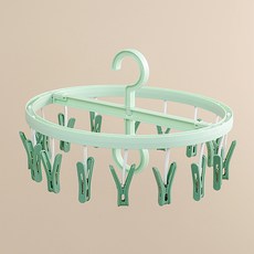 마켓에이 원형 양말건조 클립 랙 그린 대형, 1개