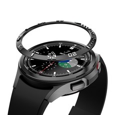 iamdue Galaxy智慧手錶3D邊框保護殼, 銀黑色