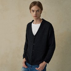 BLONDNINE 男款開叉毛圈V領開襟衫