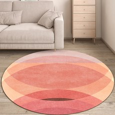 리빙토픽 원형 추상 러그 단모 대형 러그