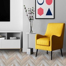 DEKOREA 無黏著重疊施工 辦公室倉庫專用 PVC地板 FM 005, 線條板人字紋