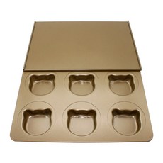 貓咪小熊英式瑪芬烤盤 + 含滑蓋, 1個